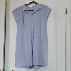 Butommed down light blue shirt dress Glamorous